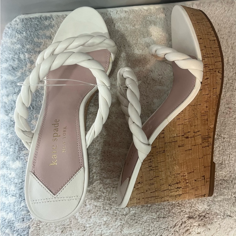 kate spade Women's white Braided Sandals - Picture 2 of 10
